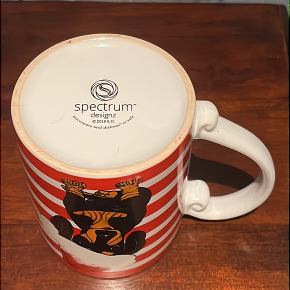DACHSHUND with Santa hat Spectrum Designz Coffee Mug Red/White Stripes - Picture 9 of 11